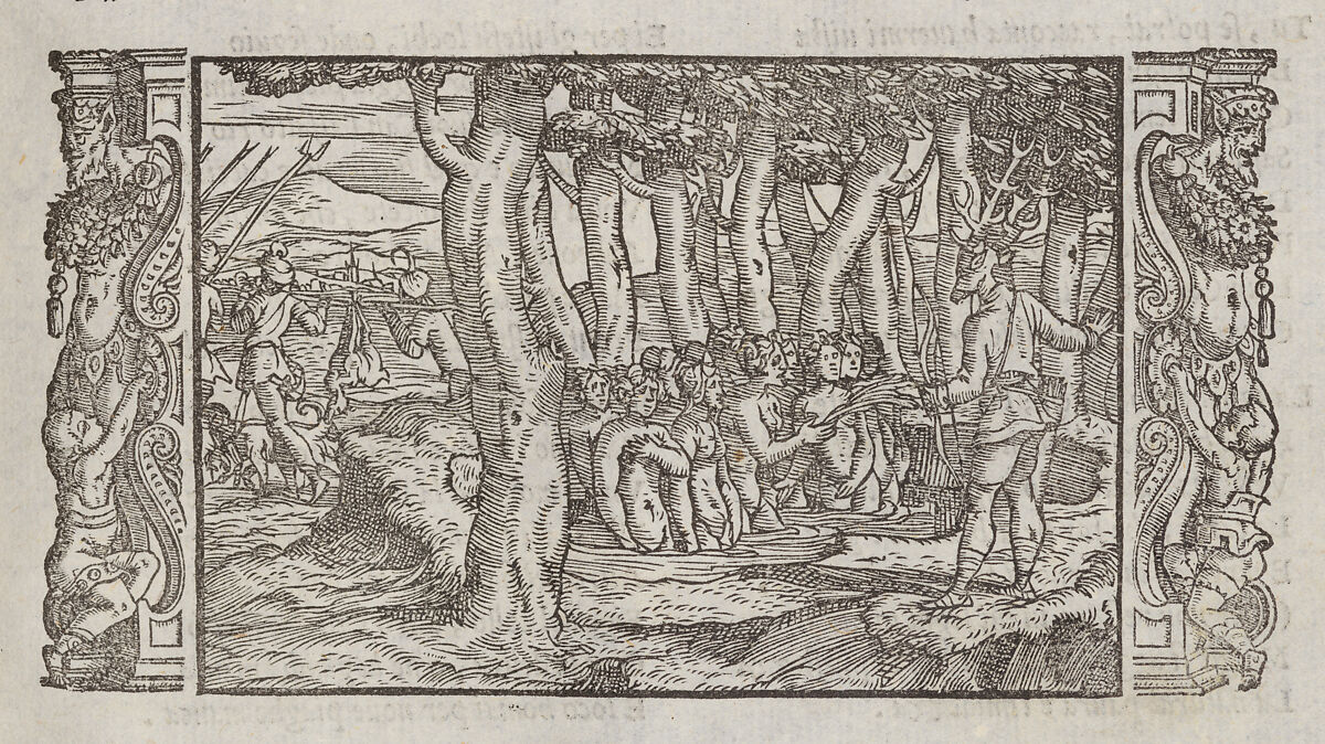 Le Trasformationi, Written by Ovid (Roman, Sulmo 43 BCE–17 CE Tomis, Moesia), Printed book with woodcut illustrations