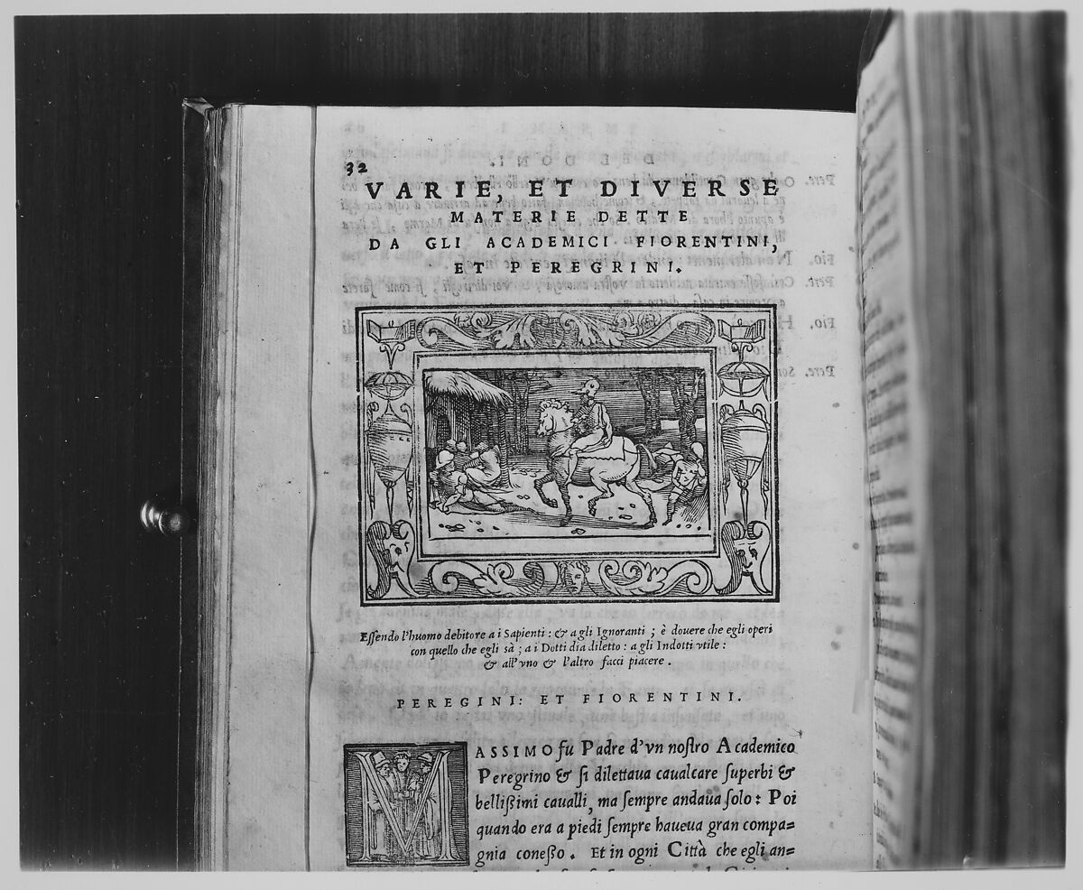 I Marmi, Written by Antonio Francesco Doni (Italian, Florence 1513–1574 Venice), Printed book with woodcut illustrations 