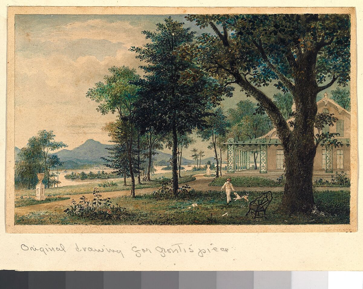 A Treatise on the Theory and Practice of Landscape Gardening, Andrew Jackson Downing (American, Newburgh, New York 1815–1852 Yonkers, New York), Illustrations: wood engraving; a watercolor tipped in at front