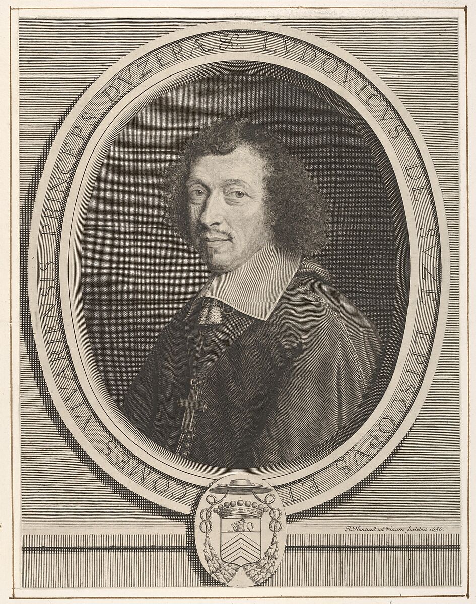 Louis-François de la Baume de Suze, Robert Nanteuil (French, Reims 1623–1678 Paris), Engraving; first state of four [?] (Petitjean & Wickert) 