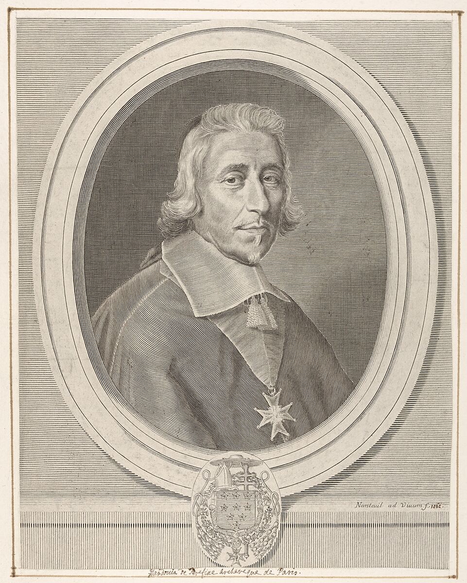 Hardouin de Beaumont de Péréfixe, Robert Nanteuil (French, Reims 1623–1678 Paris), Engraving; fourth state of four (Petitjean & Wickert) 