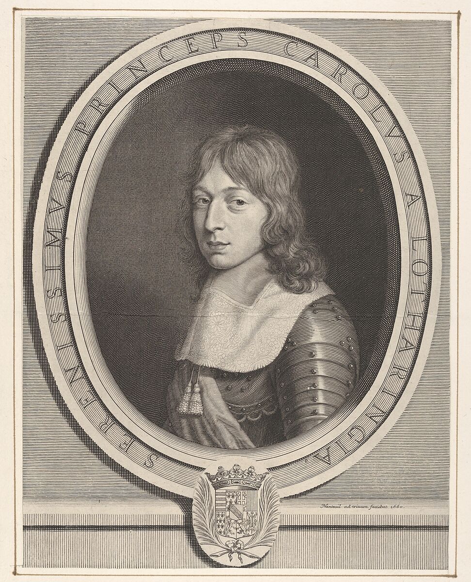 Charles V, duc de Lorraine, Robert Nanteuil (French, Reims 1623–1678 Paris), Engraving; first state of two (Petitjean & Wickert) 