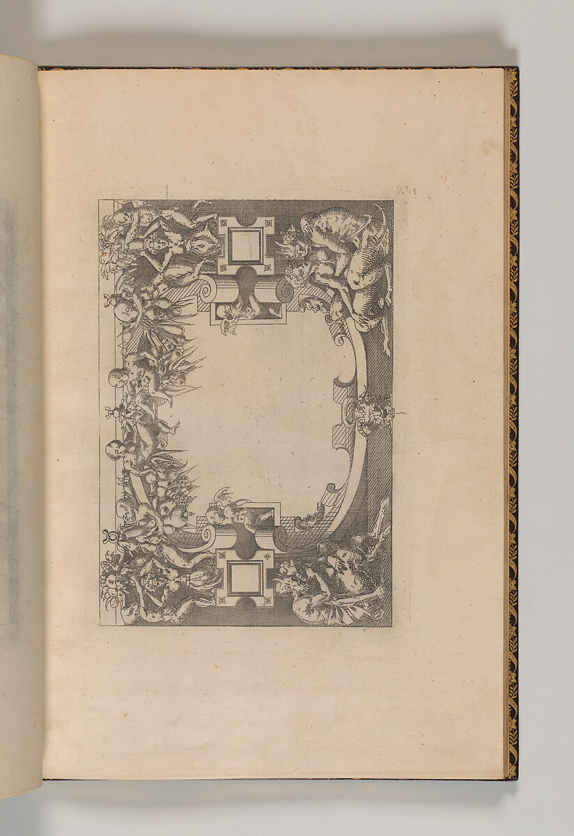 Designs for frames after the Galerie de François 1er at Fontainebleau, Jacques Androuet Du Cerceau (French, Paris 1510/12–1585 Annecy), Etching