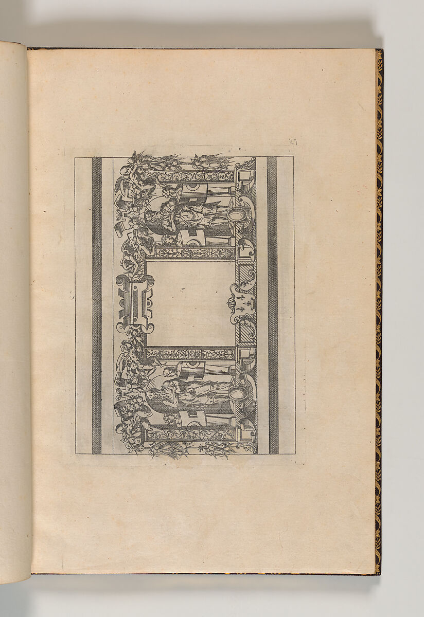 Designs for frames after the Galerie de François 1er at Fontainebleau, Jacques Androuet Du Cerceau (French, Paris 1510/12–1585 Annecy), Etching