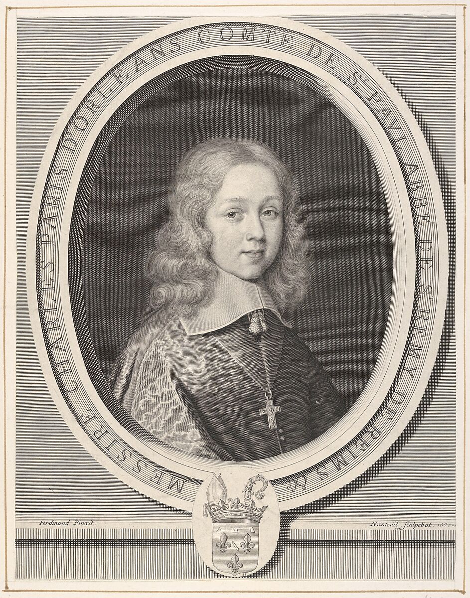 Charlels-Paris d'Orléans-Longueville, comte de Saint-Pol, Robert Nanteuil (French, Reims 1623–1678 Paris), Engraving; second state of two (Petitjean & Wickert) 