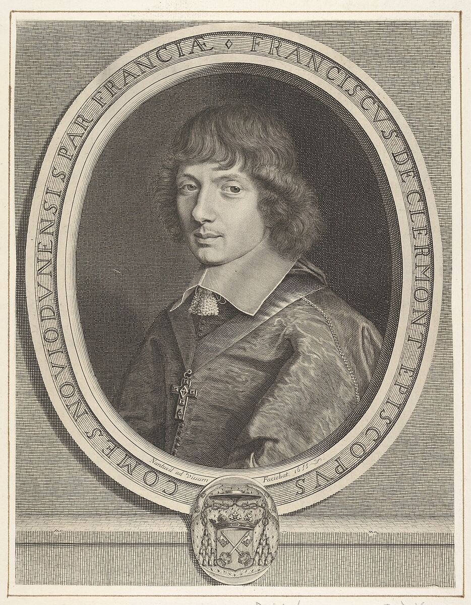François de Clermont-Tonnerre, Robert Nanteuil (French, Reims 1623–1678 Paris), Engraving; fourth state of four (Petitjean & Wickert) 