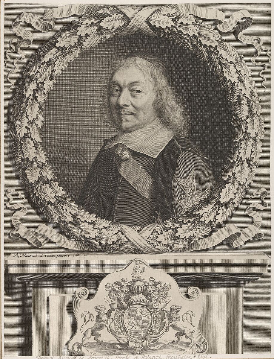 Henri-Auguste de Loménie, comte de Brienne, Robert Nanteuil (French, Reims 1623–1678 Paris), Engraving; first state of four (Petitjean & Wickert) 