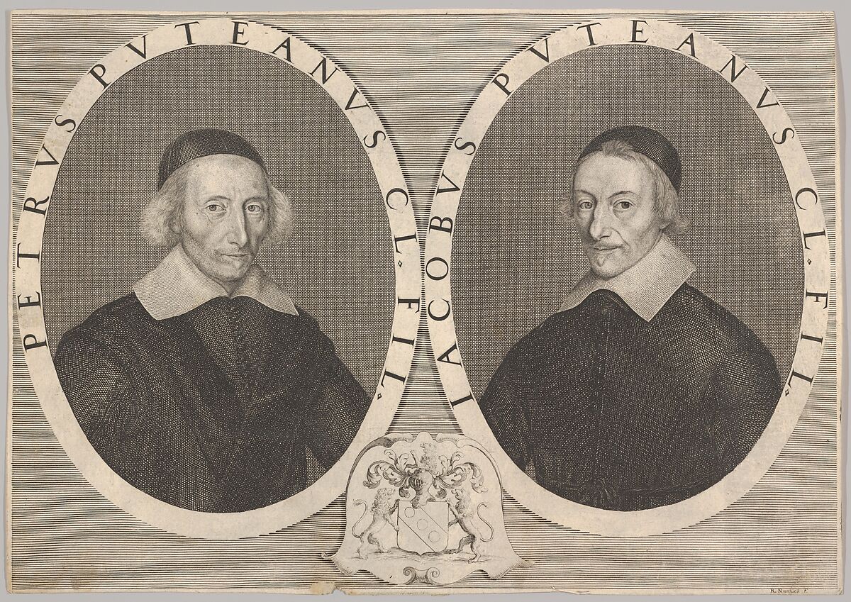 Double Portrait of Pierre and Jacques Dupuy, Robert Nanteuil (French, Reims 1623–1678 Paris), Engraving 