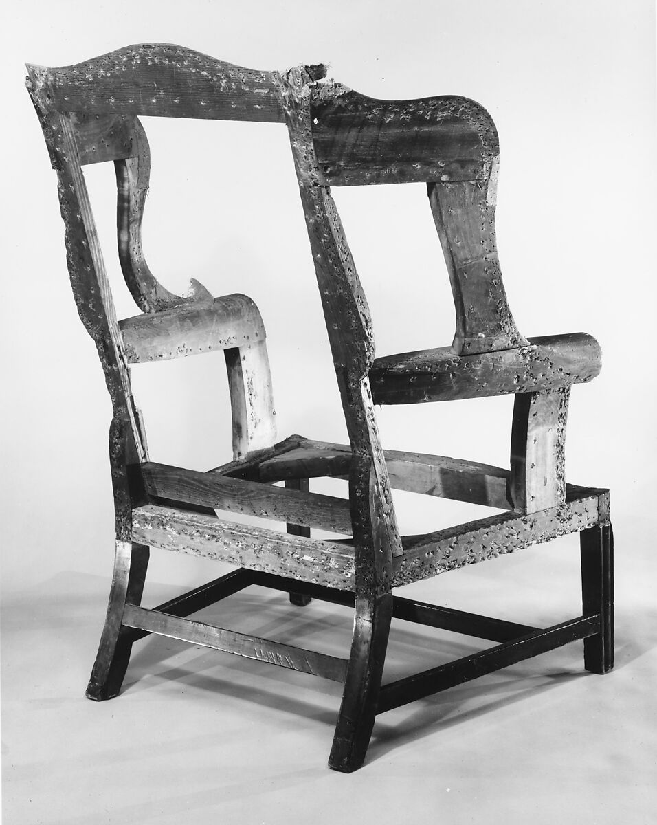 Easy Chair, Black cherry, yellow pine, yellow poplar, basswood, pine, American