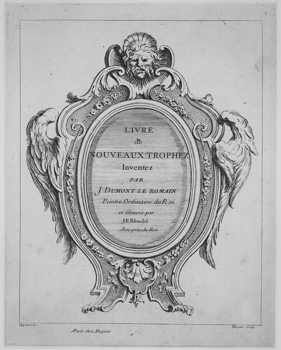 Book of New Trophies, Jacques Dumont, called le Romain (French, Paris 1701–1781 Paris), Engraving 