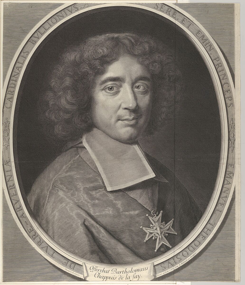 Emmanuel-Théodose de La Tour d'Auvergne, cardinal de Bouillon, Robert Nanteuil (French, Reims 1623–1678 Paris), Engraving; proof of second state of two (Adamczak) 