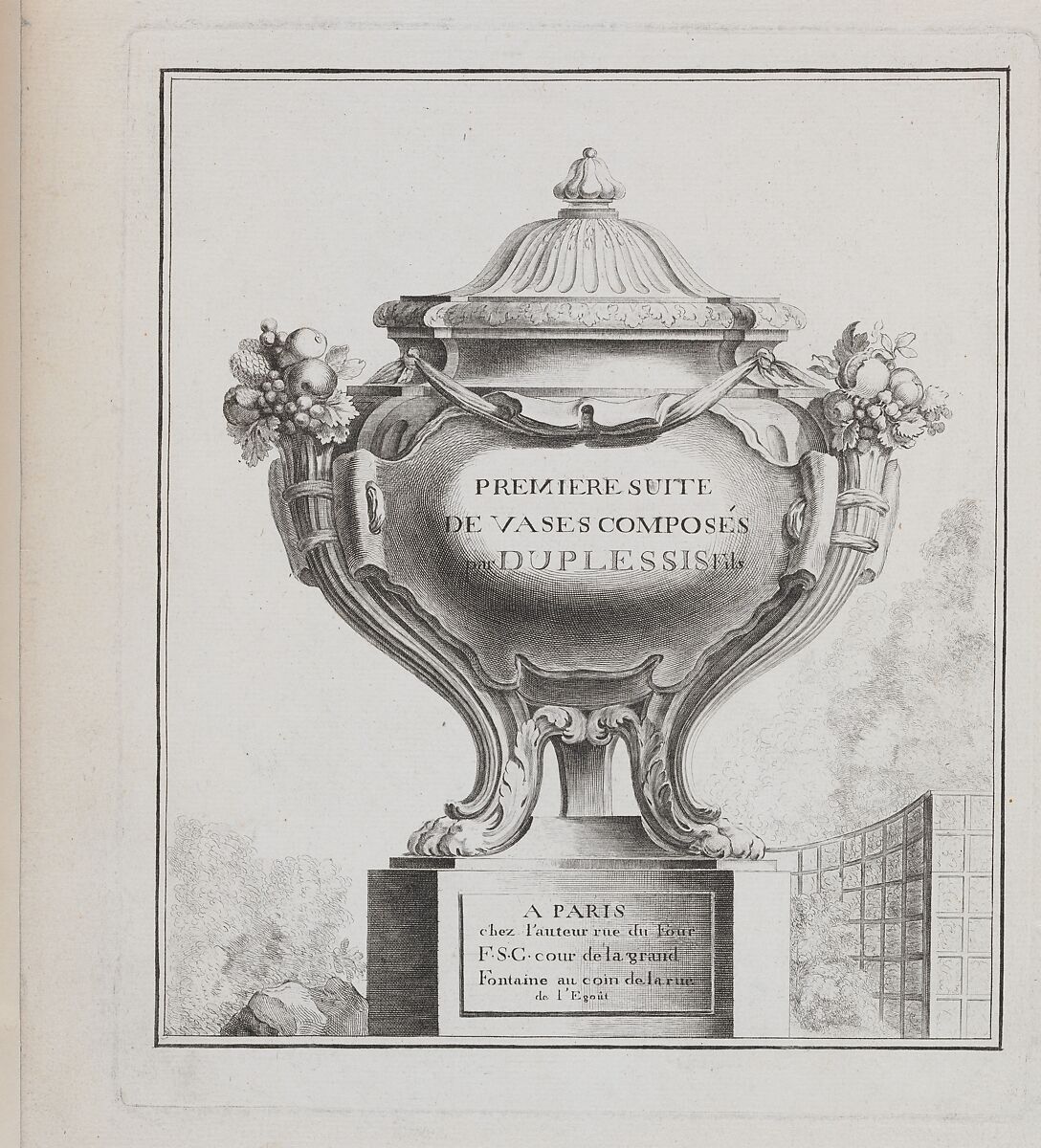 Premiere Suite de Vases, Duplessis Fils (French, 18th century), Etching