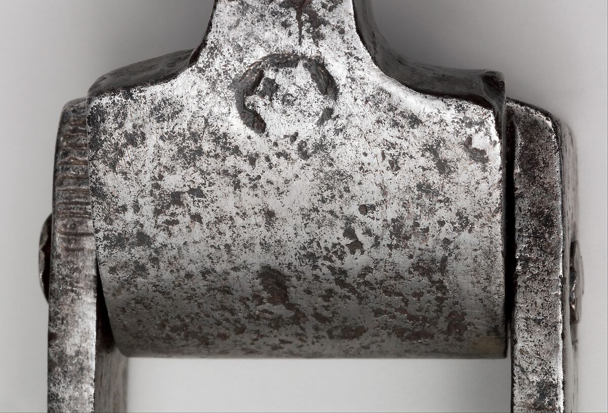 Crossbow with Spanning Lever, Steel, wood (holly oak), staghorn, copper alloy, hemp, leather, Spanish, possibly Valencia or Toledo; lever possibly Madrid