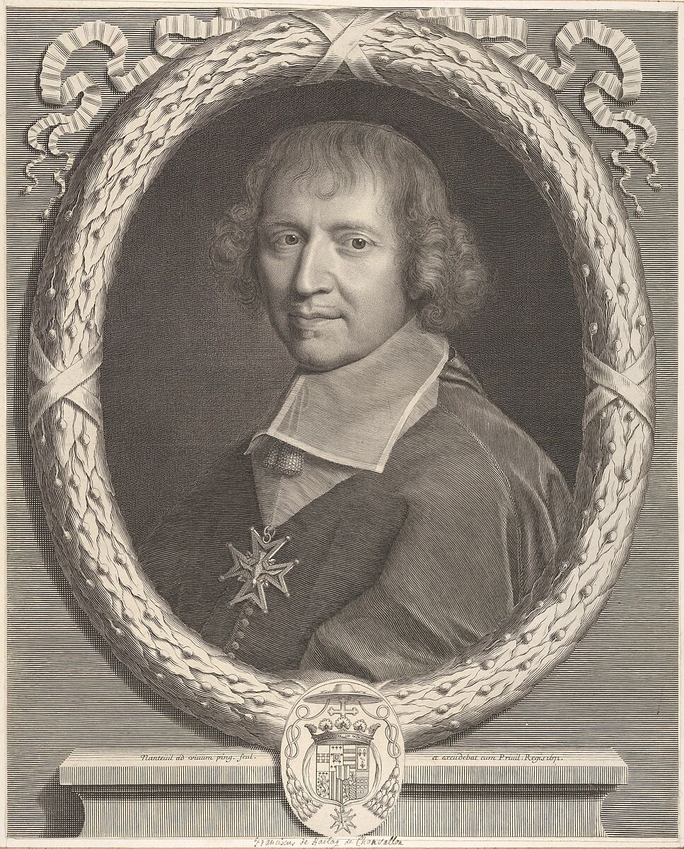 François de Harlay de Champvallon, Robert Nanteuil (French, Reims 1623–1678 Paris), Engraving; third state of three (Petitjean & Wickert) 
