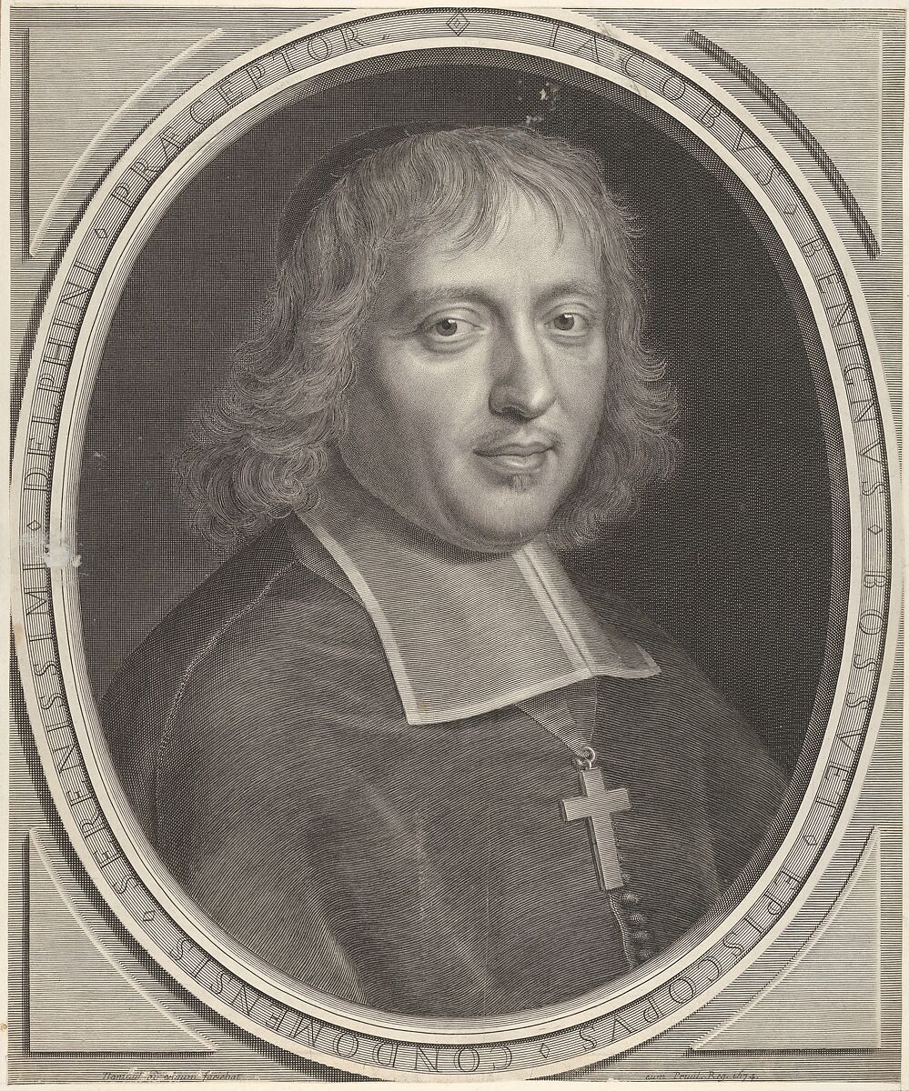 Jacques-Bénigne Bossuet, Robert Nanteuil (French, Reims 1623–1678 Paris), Engraving; second state of four (Petitjean & Wickert) 