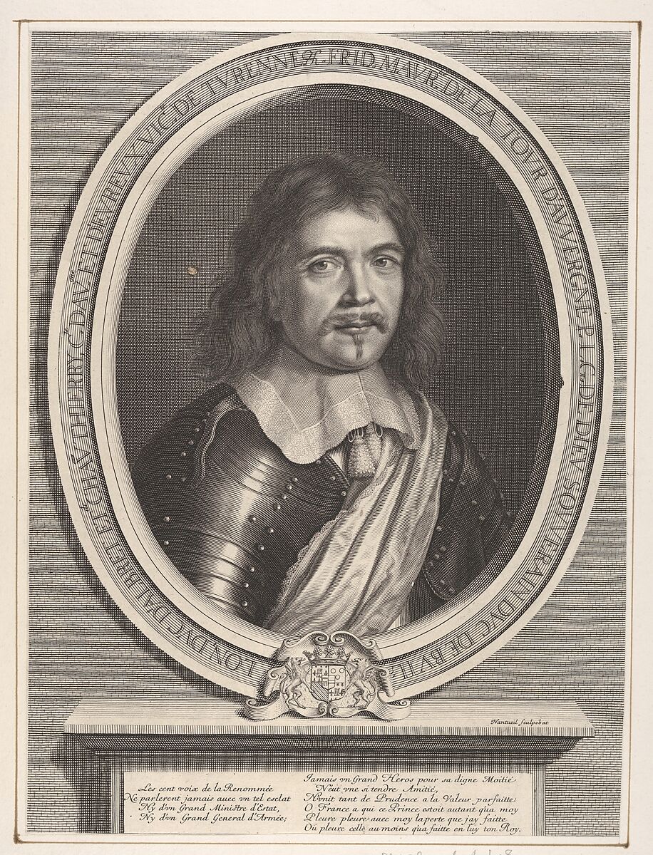 Frédéric-Maurice, Duc de Bouillon, Robert Nanteuil (French, Reims 1623–1678 Paris), Engraving; third state of six [?] (Petitjean & Wickert) 