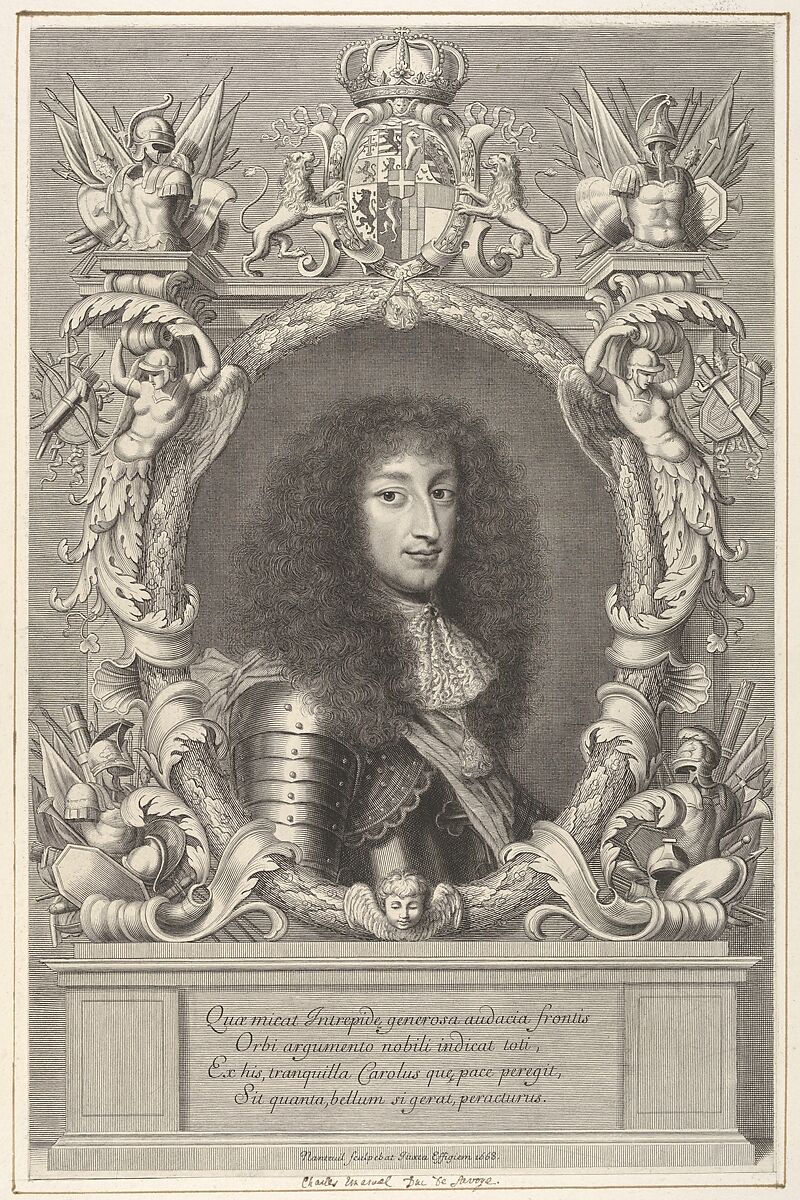 Charles-Emmanuel, Duc de Savoie, Robert Nanteuil (French, Reims 1623–1678 Paris), Engraving; state four of five [?] (Petitjean & Wickert) 