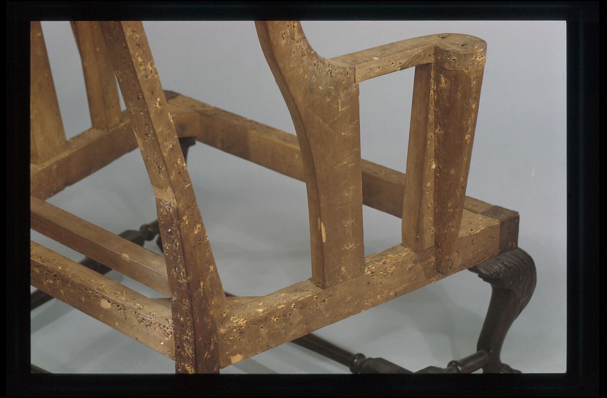 Easy Chair, Mahogany, maple, white pine, red maple, American