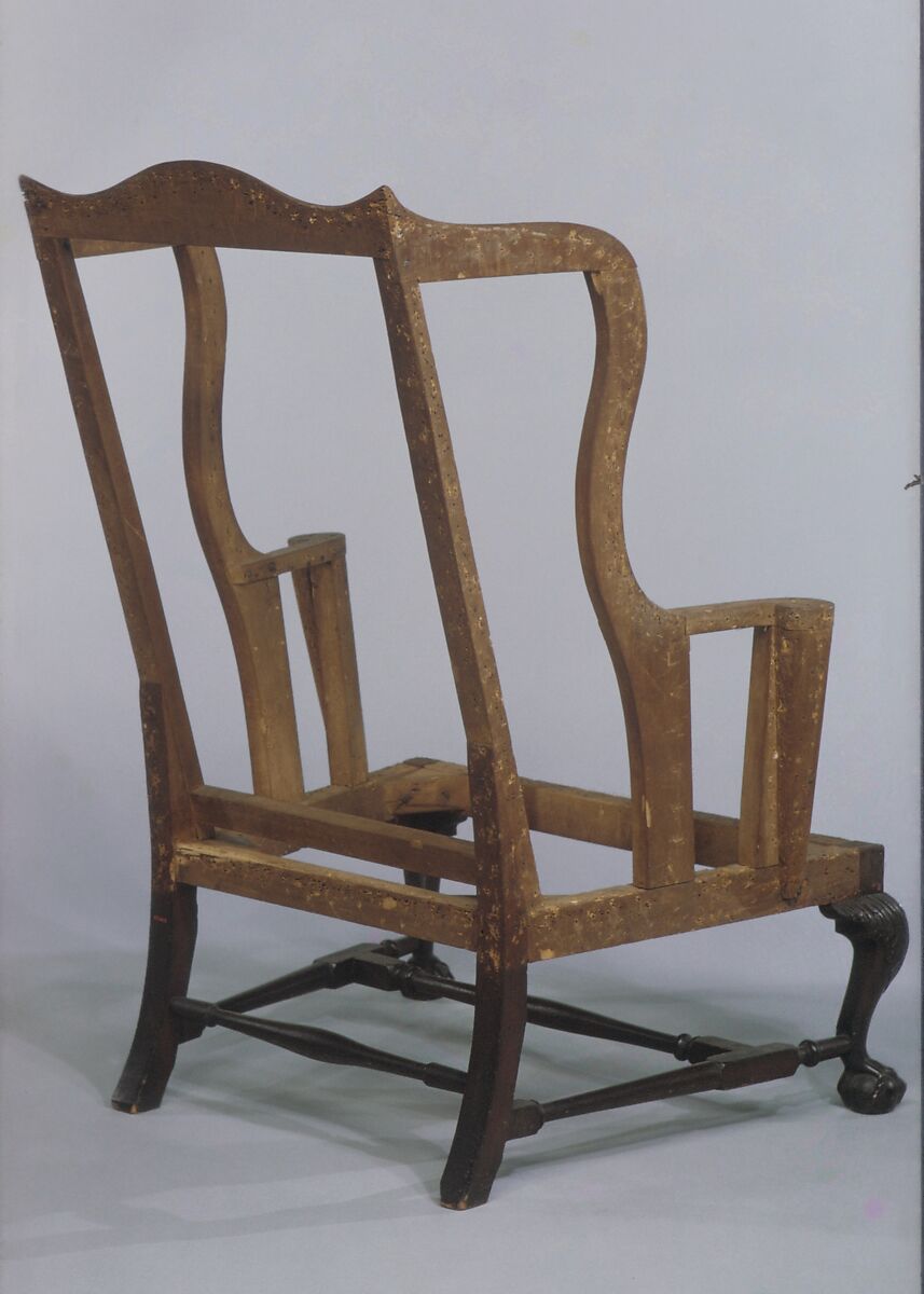 Easy Chair, Mahogany, maple, white pine, red maple, American