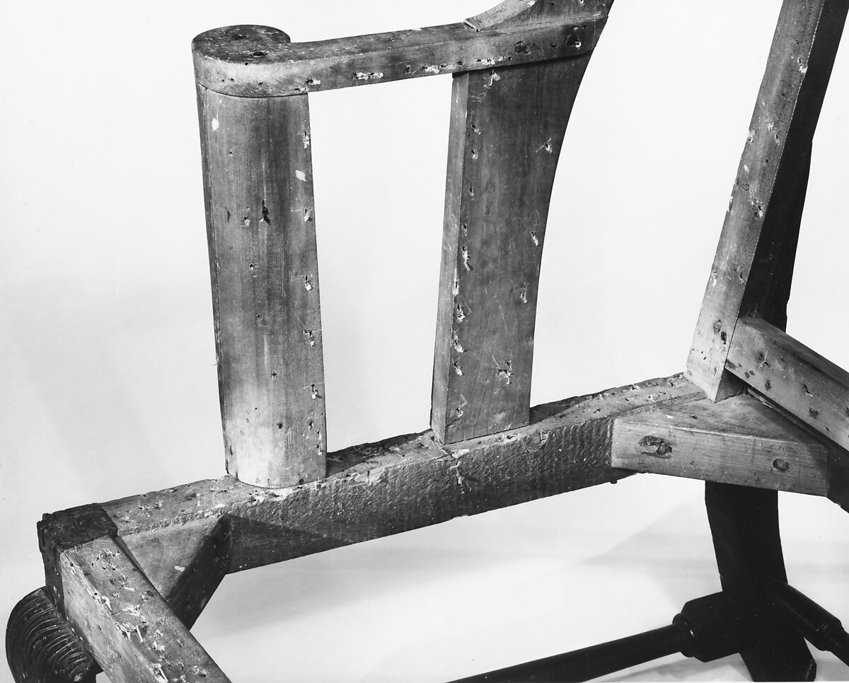 Easy Chair, Mahogany, maple, white pine, red maple, American