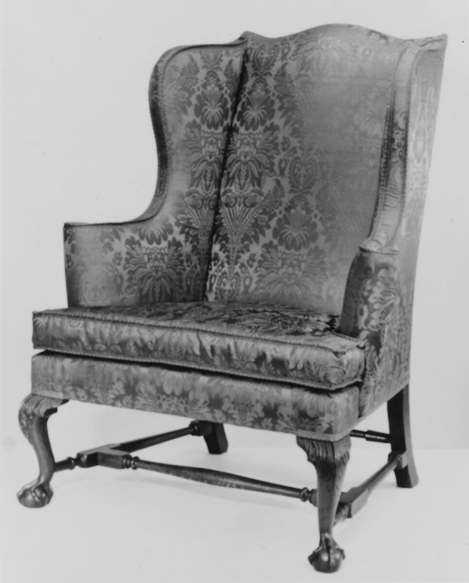 Easy Chair, Mahogany, maple, white pine, red maple, American