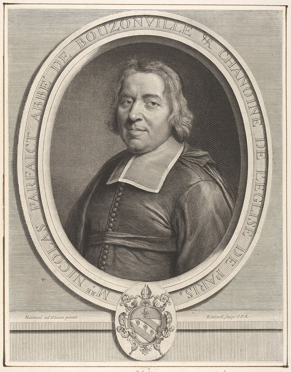 Nicolas Parfaict Abbé de Bouzonville, Gérard Edelinck (Dutch, Antwerp 1640–1707 Paris), Engraving 