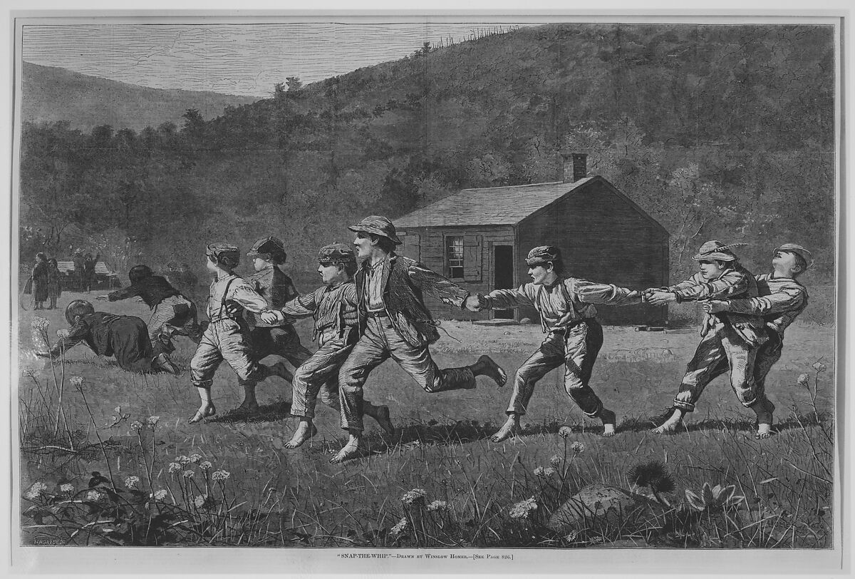 Snap-the-Whip (from "Harper's Weekly," Vol. XVII), After Winslow Homer (American, Boston, Massachusetts 1836–1910 Prouts Neck, Maine), Wood engraving