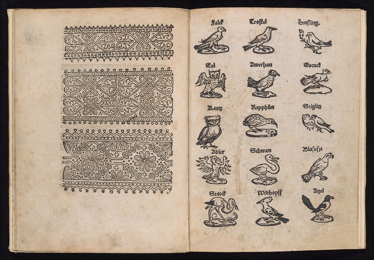 Modelbuch aller Art Nehens vn Stickens, Christian Egenolff (German, Hadamar 1502–1555 Frankfurt), Woodcut 