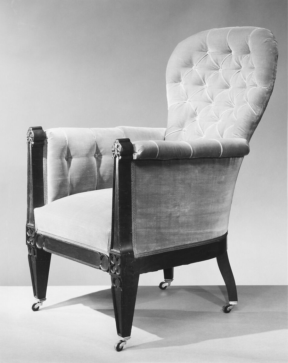 Easy Chair, Walnut, ash, American