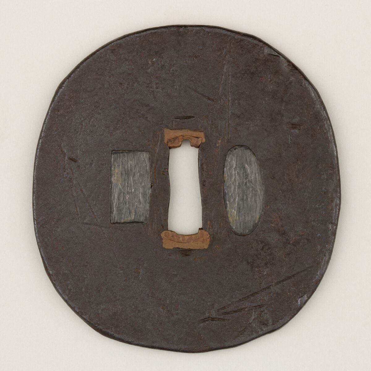 Sword Guard (<i>Tsuba</i>), Iron, lead, copper, Japanese