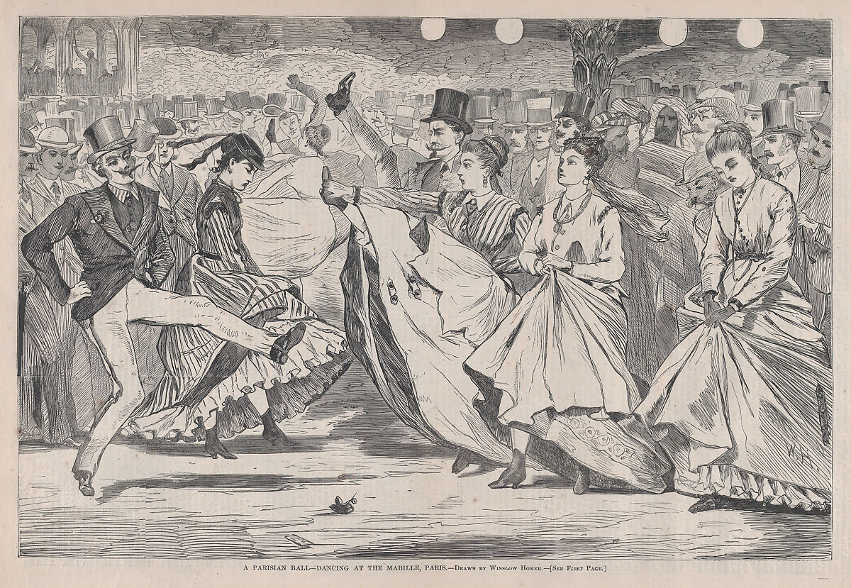 A Parisian Ball – Dancing at the Mabille, Paris (from "Harper's Weekly," Vol. XI), After Winslow Homer (American, Boston, Massachusetts 1836–1910 Prouts Neck, Maine), Wood engraving 