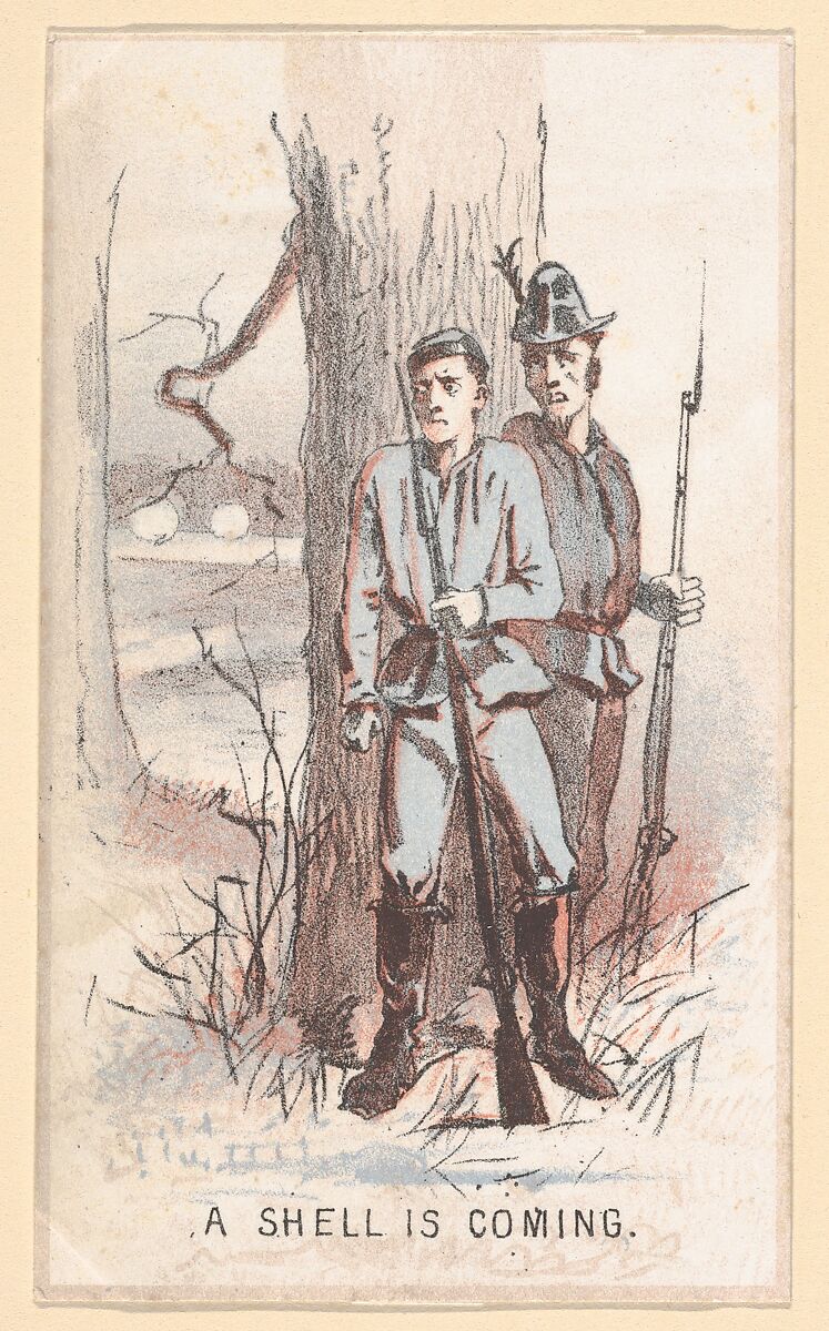 Life in Camp, Part 1: Building Castles; Hard Tack; Upset His Coffee; Water Call; A Shell is Coming; Riding on a Rail; Surgeons Call; An Unwelcome Visit; Late for Roll Call; Stuck in the Mud; The Guard House; Tossing in a Blanket, After Winslow Homer (American, Boston, Massachusetts 1836–1910 Prouts Neck, Maine), Color lithograph