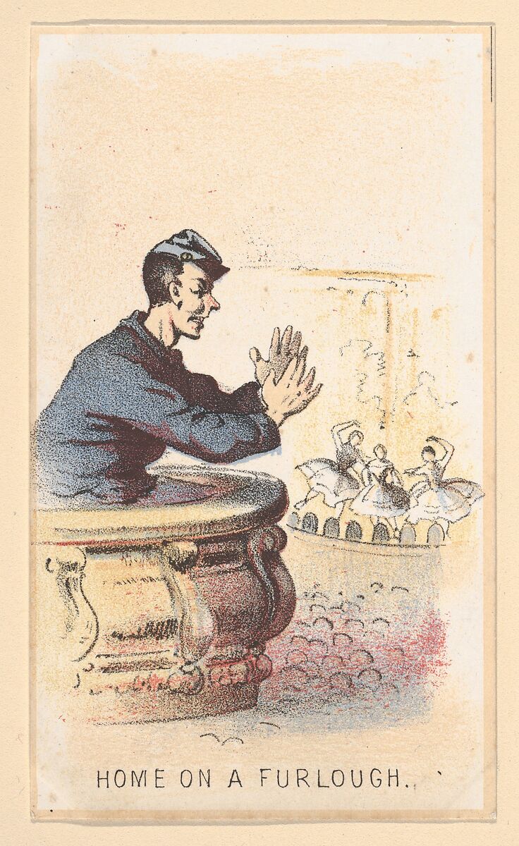 Life in Camp, Part 2: In the Trenches; Good Bye; Fording; Extra Ration; The Field Barber; The Girl He Left Behind Him; Drummer; A Deserter; Home on Furlough; The Rifle Pit; Teamster; Our Special, After Winslow Homer (American, Boston, Massachusetts 1836–1910 Prouts Neck, Maine), Color lithograph