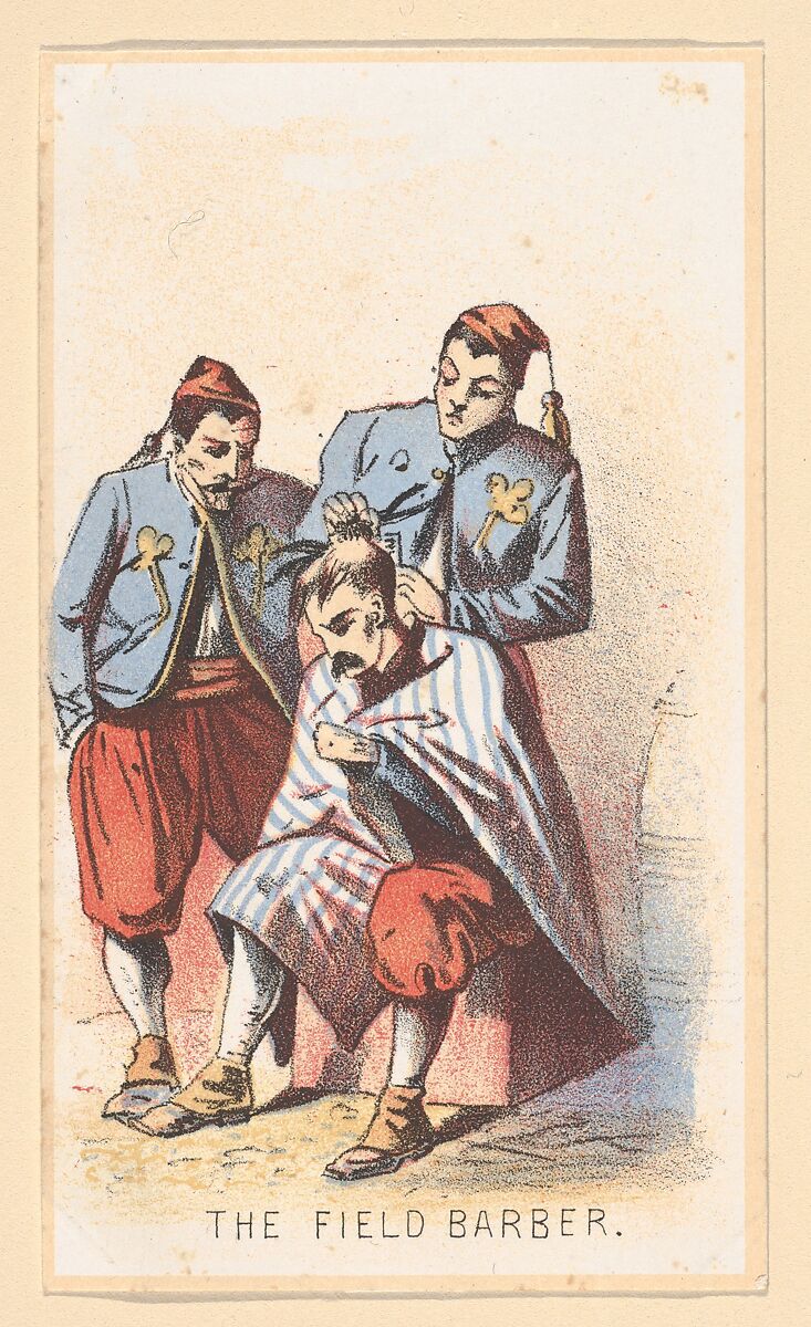 Life in Camp, Part 2: In the Trenches; Good Bye; Fording; Extra Ration; The Field Barber; The Girl He Left Behind Him; Drummer; A Deserter; Home on Furlough; The Rifle Pit; Teamster; Our Special, After Winslow Homer (American, Boston, Massachusetts 1836–1910 Prouts Neck, Maine), Color lithograph