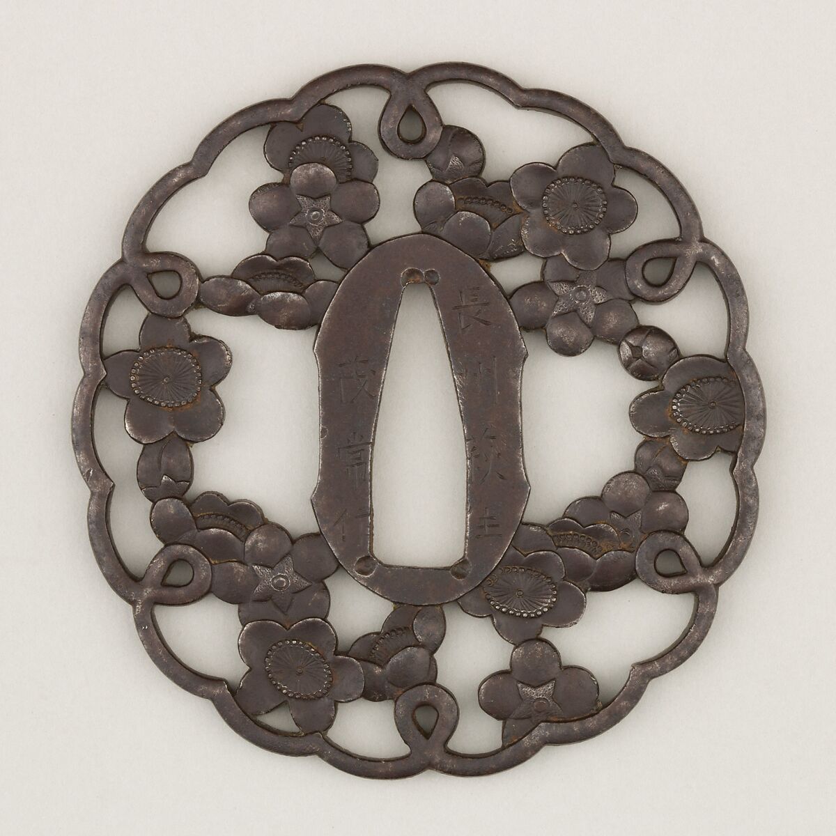 Sword Guard (<i>Tsuba</i>), Iron, copper, Japanese 