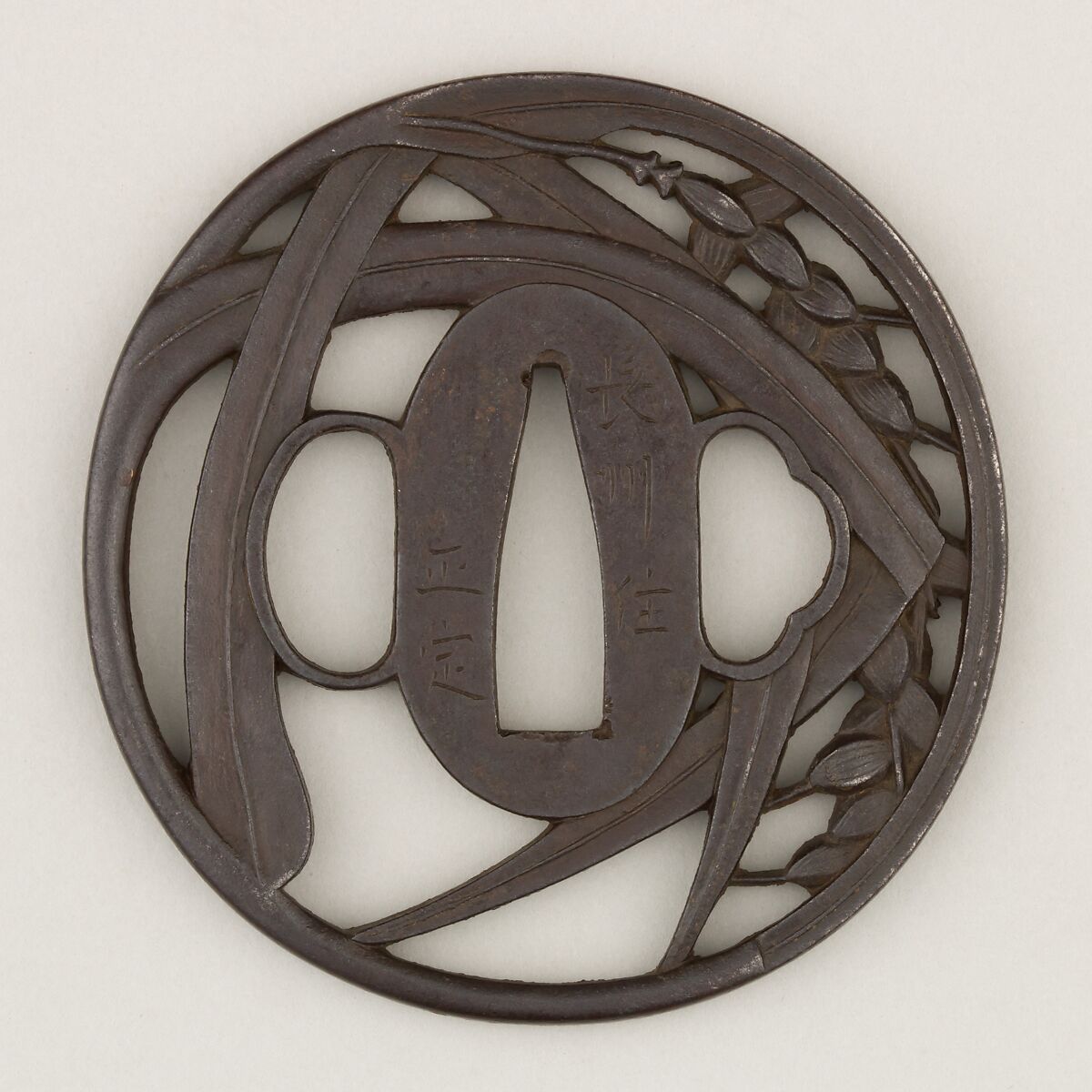 Sword Guard (<i>Tsuba</i>), Iron, copper, Japanese 