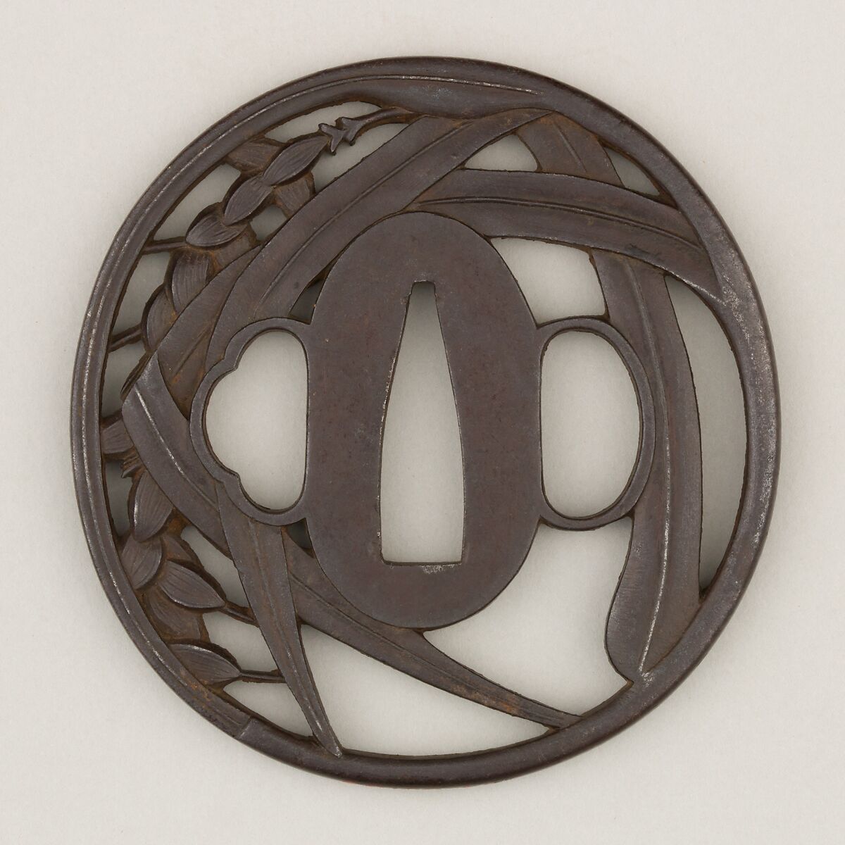 Sword Guard (<i>Tsuba</i>), Iron, copper, Japanese