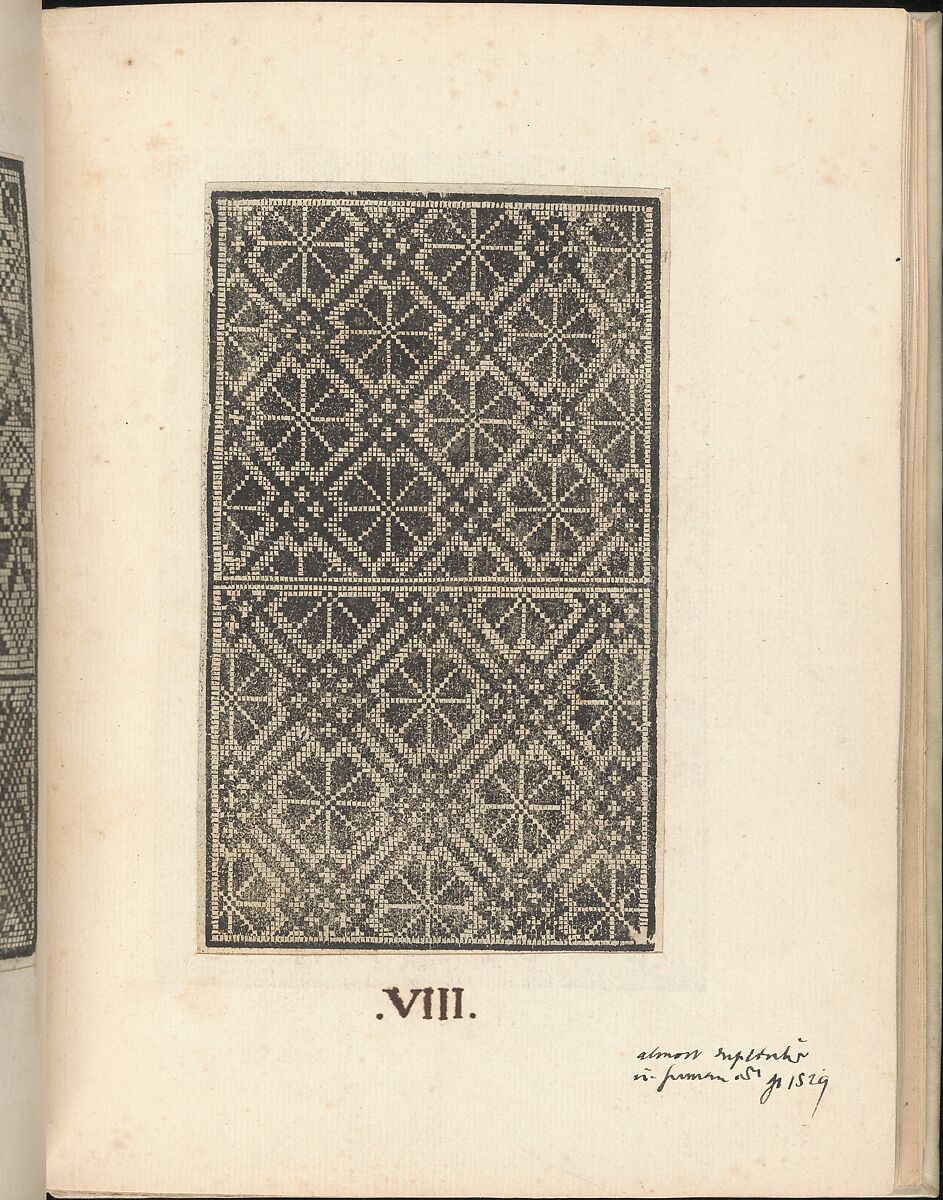 Esemplario di lavori, Nicolò Zoppino (Italian, Ferrara 1478/80–1544 Venice)  , Venice, Woodcut (pages inlaid, modern vellum binding)
