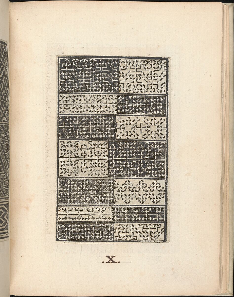 Esemplario di lavori, Nicolò Zoppino (Italian, Ferrara 1478/80–1544 Venice)  , Venice, Woodcut (pages inlaid, modern vellum binding)