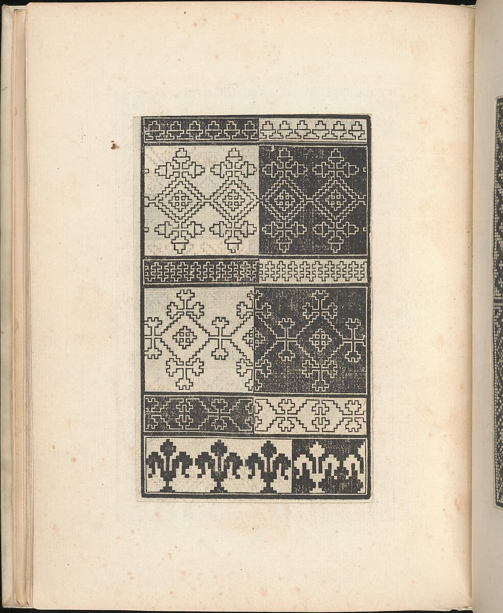 Esemplario di lavori, Nicolò Zoppino (Italian, Ferrara 1478/80–1544 Venice)  , Venice, Woodcut (pages inlaid, modern vellum binding)