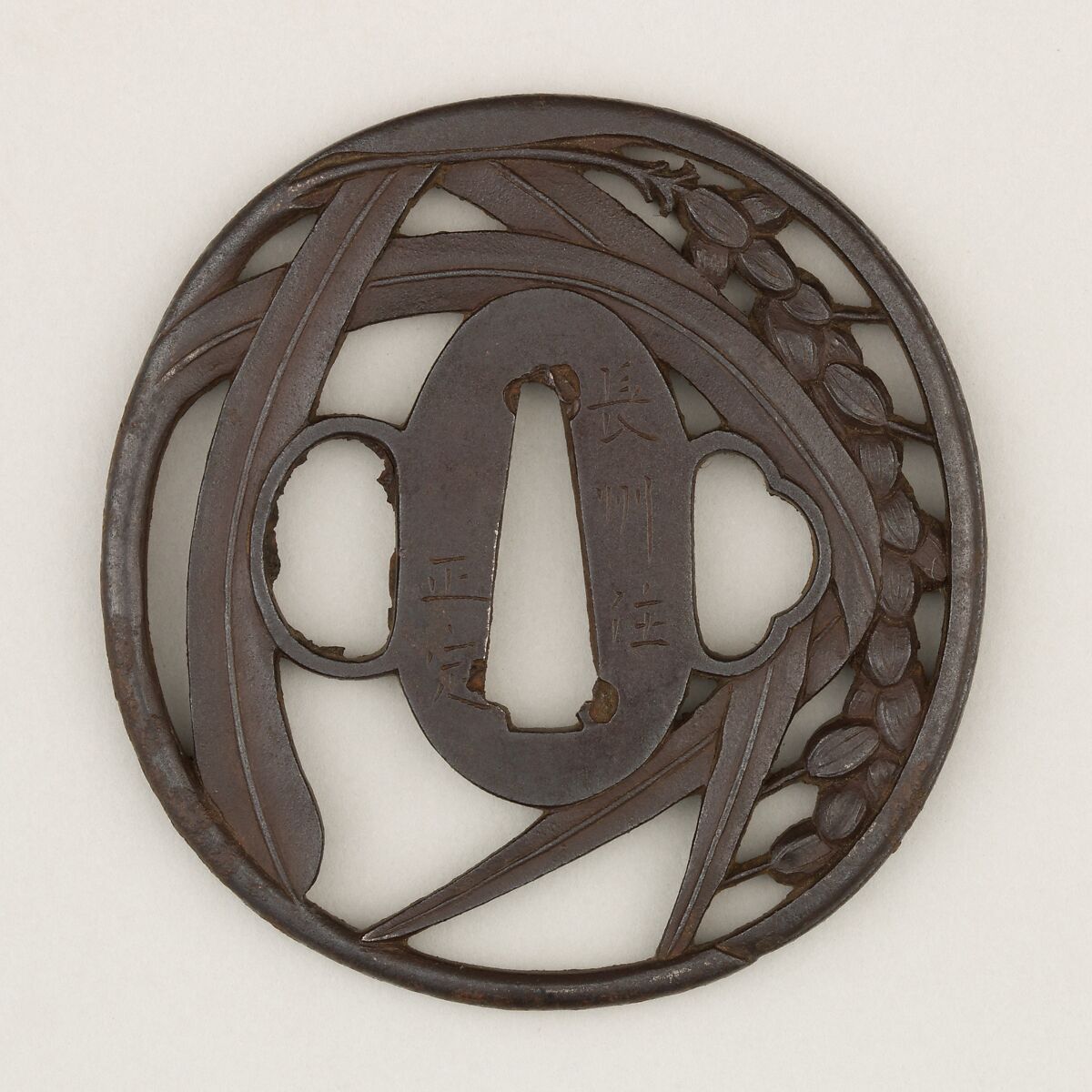 Sword Guard (<i>Tsuba</i>), Iron, copper, Japanese 