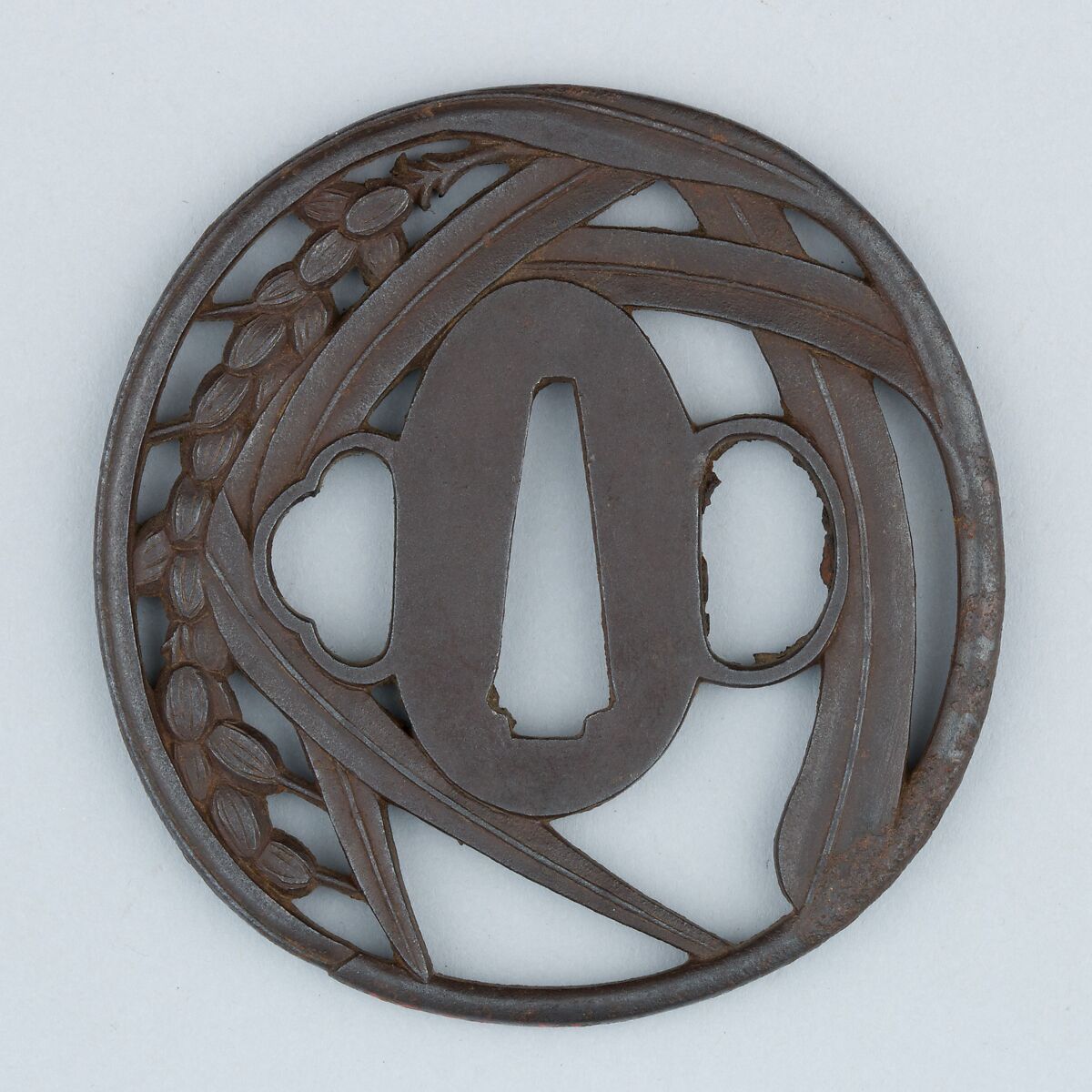 Sword Guard (<i>Tsuba</i>), Iron, copper, Japanese
