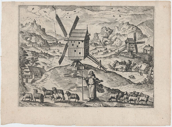 Landscape with Windmills and Christ as Good Shepherd