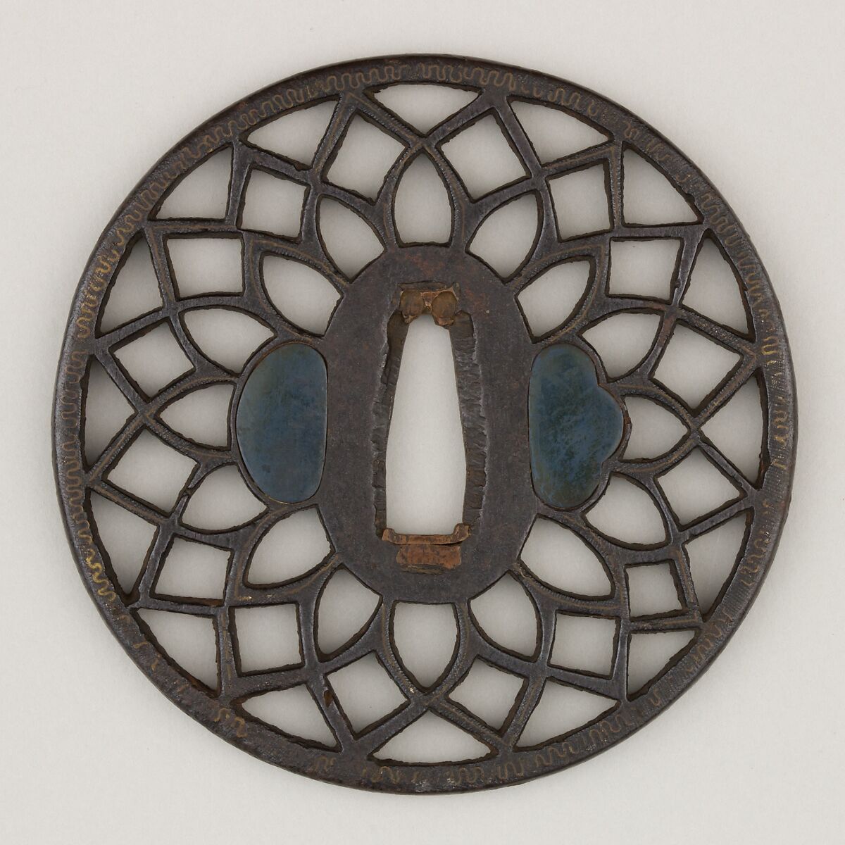 Sword Guard (<i>Tsuba</i>), Iron, copper, Japanese 