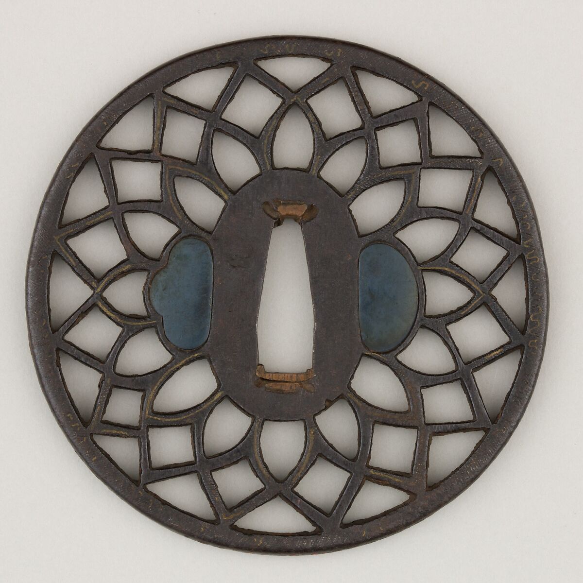Sword Guard (<i>Tsuba</i>), Iron, copper, Japanese