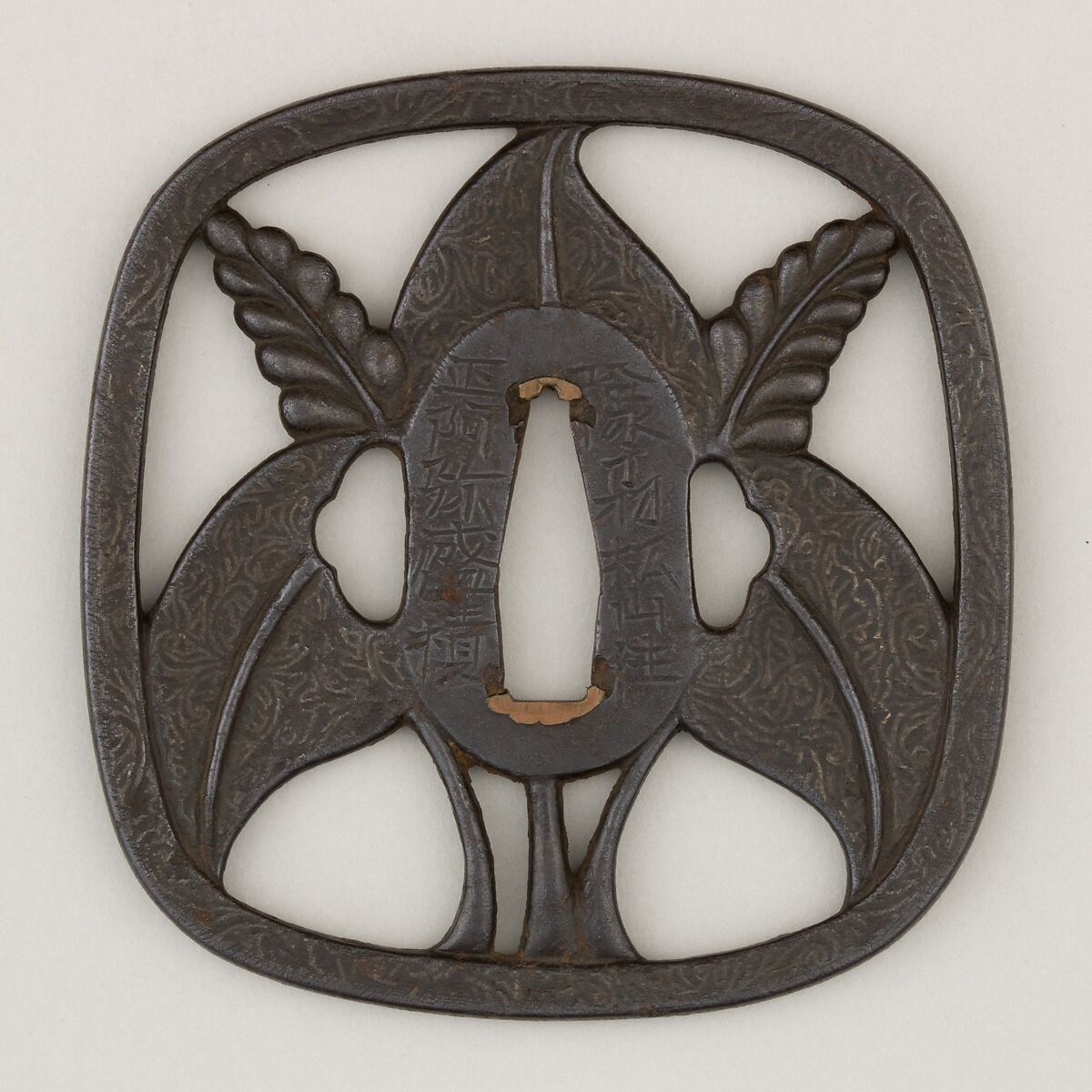 Sword Guard (<i>Tsuba</i>), Iron, silver, copper, Japanese