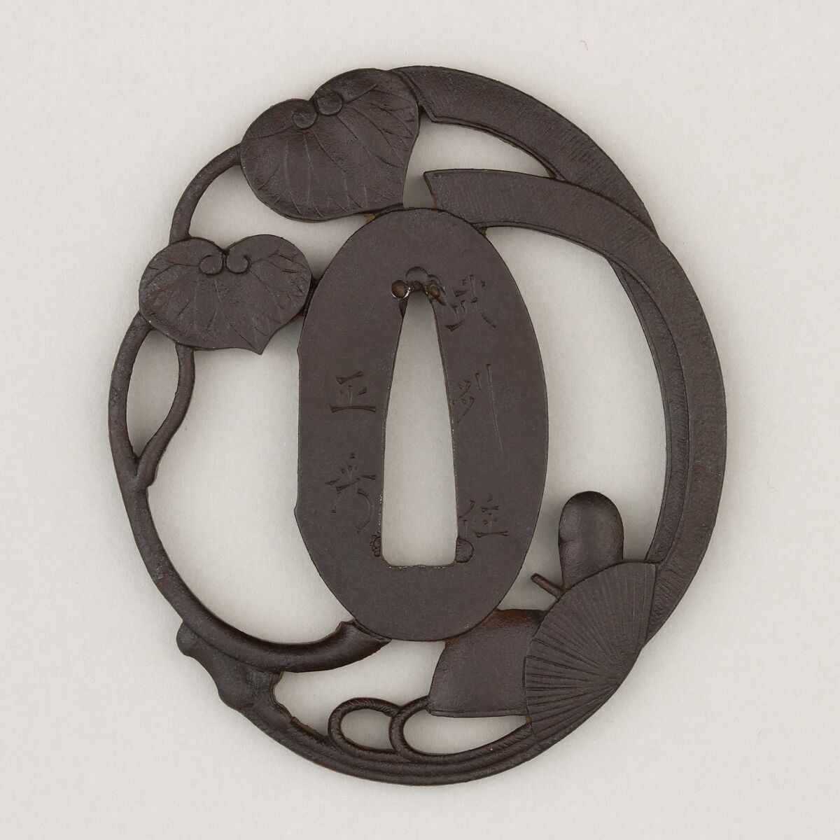 Sword Guard (<i>Tsuba</i>), Iron, copper, Japanese 