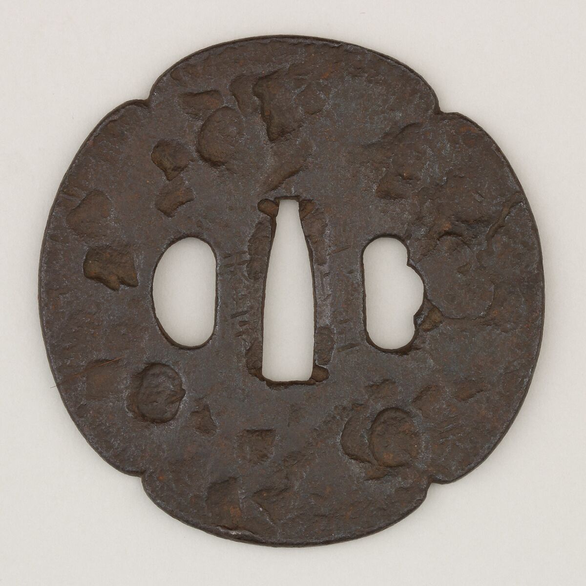 Sword Guard (<i>Tsuba</i>), Iron, copper, Japanese 