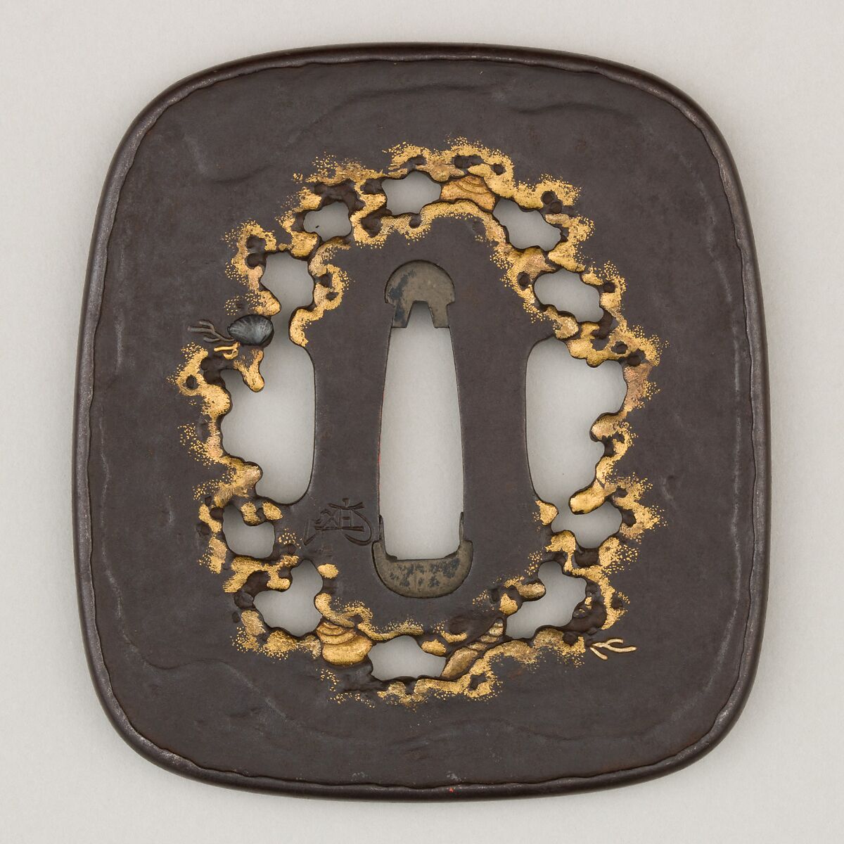 Sword Guard (<i>Tsuba</i>), Iron, gold, bronze, copper, Japanese