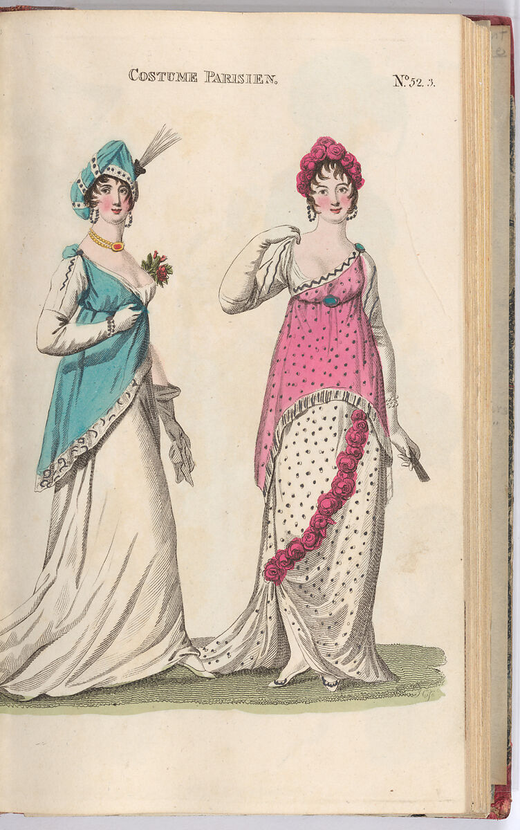 The Fashions of London & Paris, Richard Philips (London), Illustrations: hand colored stipple engravings, etchings, aquatints 